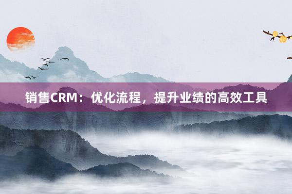 销售CRM：优化流程，提升业绩的高效工具